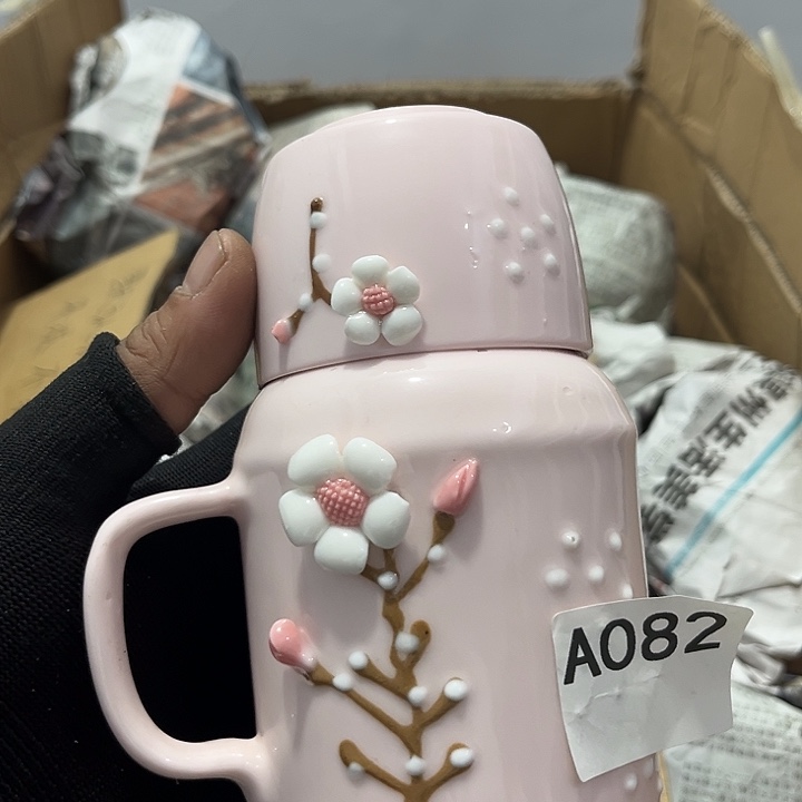 融***莲瓷片茶摆件工艺品摆件666