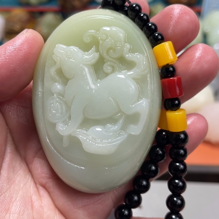 用***0石材石材方解石手把件不退换