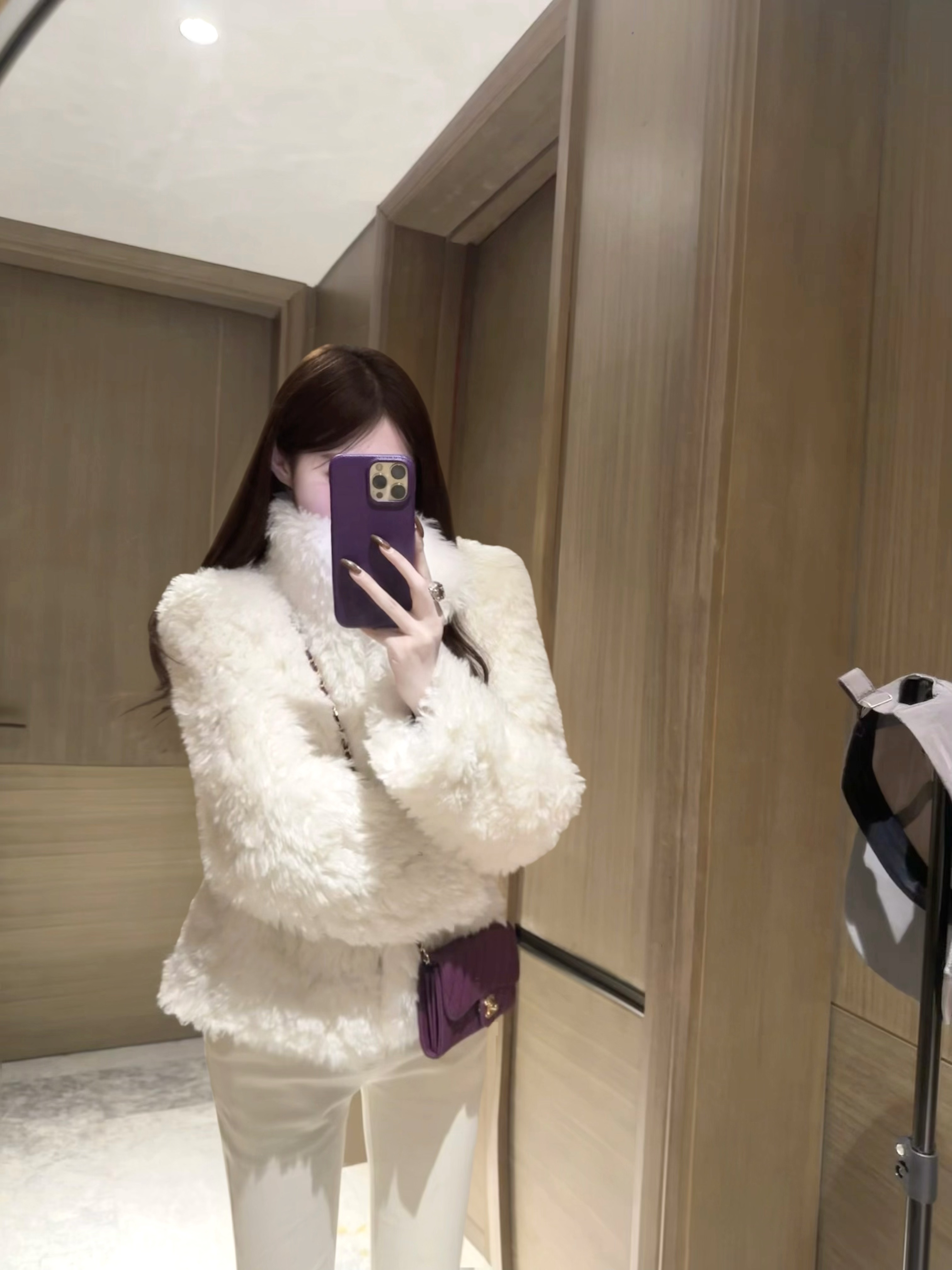 【JJ8860】冬季现款美迪申卷卷环保毛毛外套