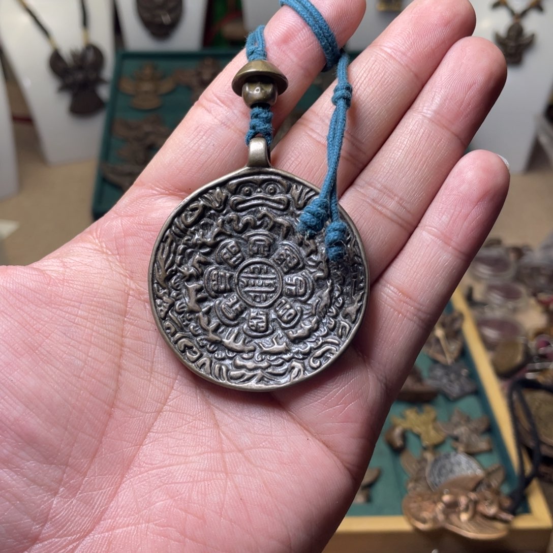 藏传蛙嘴九宫八卦牌