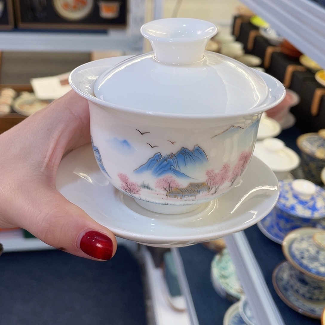 陶景德陶瓷盖碗茶具