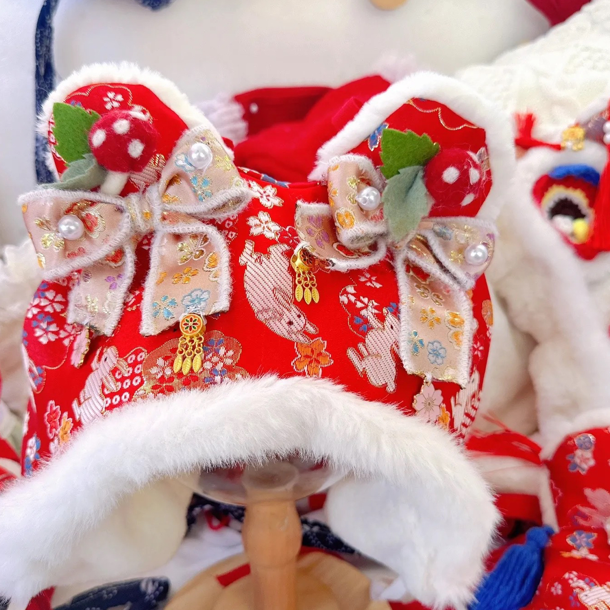 宝宝帽子儿童花苞蕾丝帽可爱