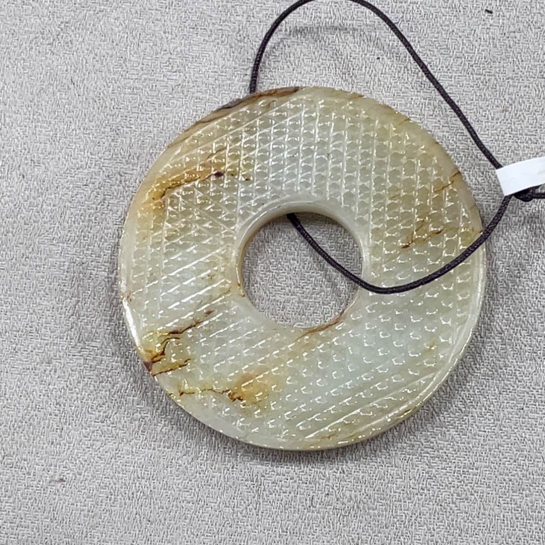 和田玉（糖玉）颈饰未镶嵌不*楼