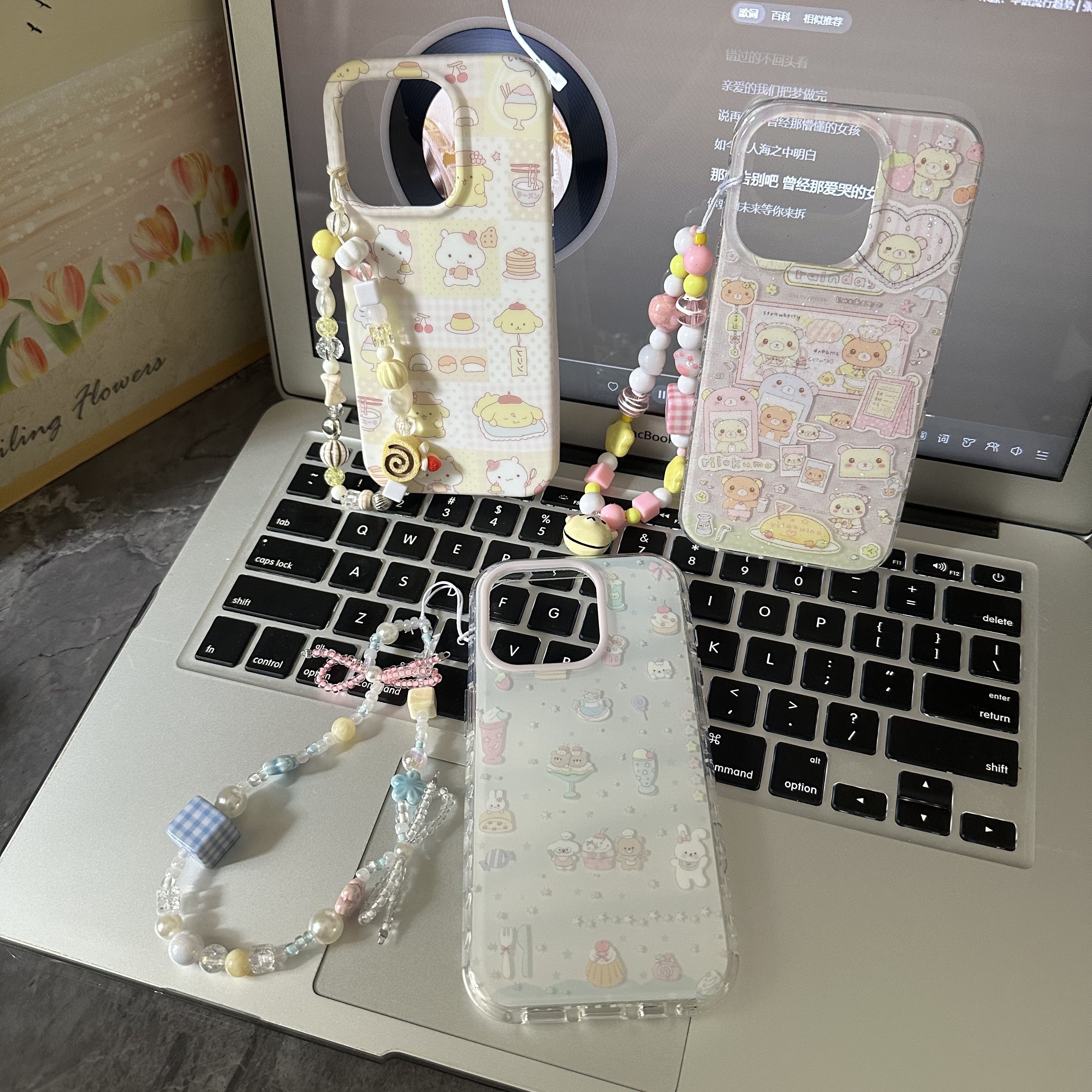 轻松熊狗马芬冰淇淋亮面适用iphone16promax苹果15手机壳14女可爱