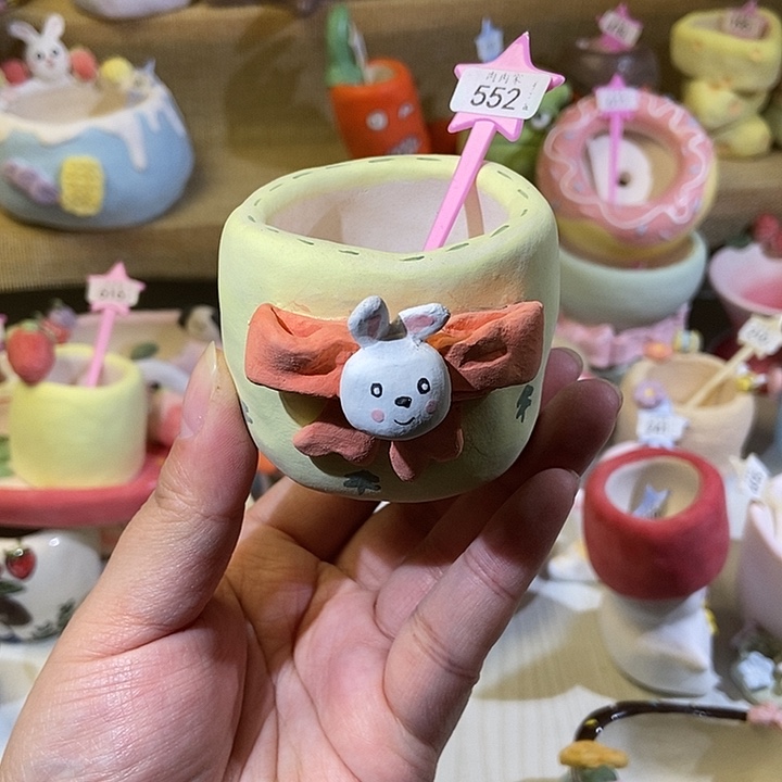 552 手工手绘盆 满29包邮 