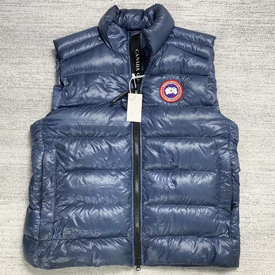 99新 CANADA GOOSE 加拿大鹅 新款超氧蓝轻量化马甲背心羽绒服L 