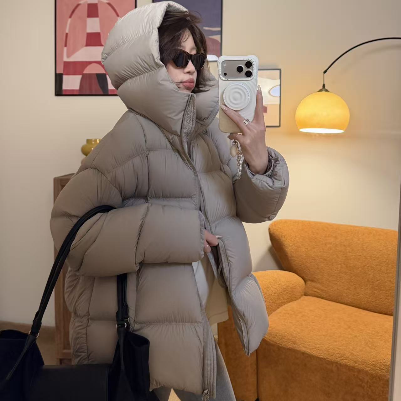 【范范专属】2025年新款韩版中长款【冬日穿搭】95绒羽绒服宽松9 002
