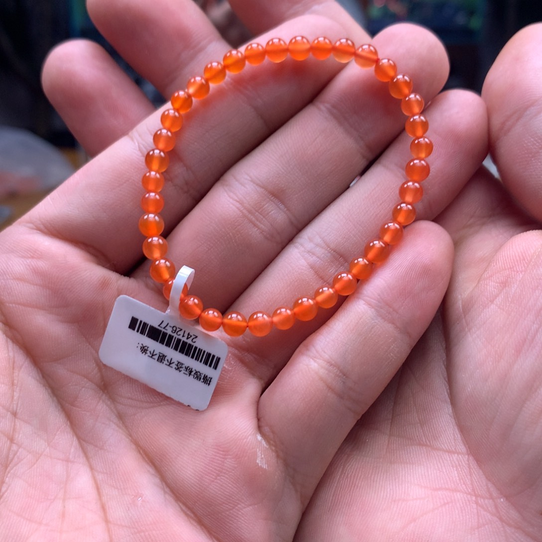 南红玛瑙单圈未镶嵌4mm➕小庄冰橘