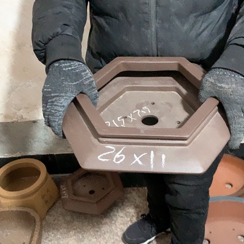 紫砂花盆手工制作