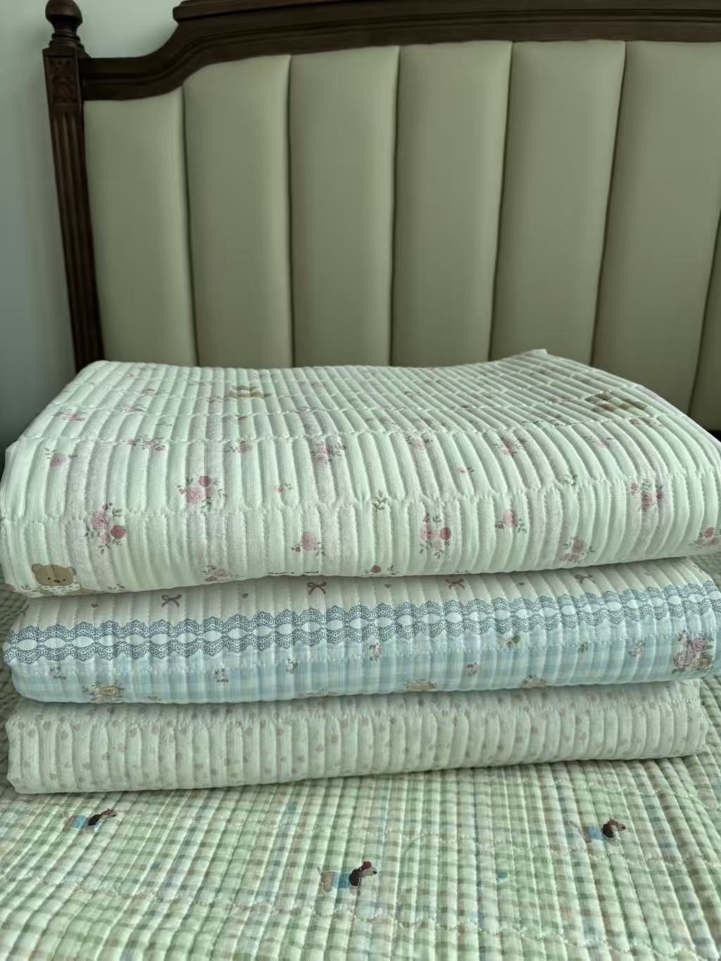 孤品  四季通用  加绒 床盖 绗缝  夹棉