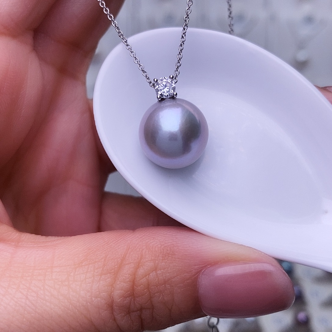 淡水珍珠颈饰银S925镶嵌