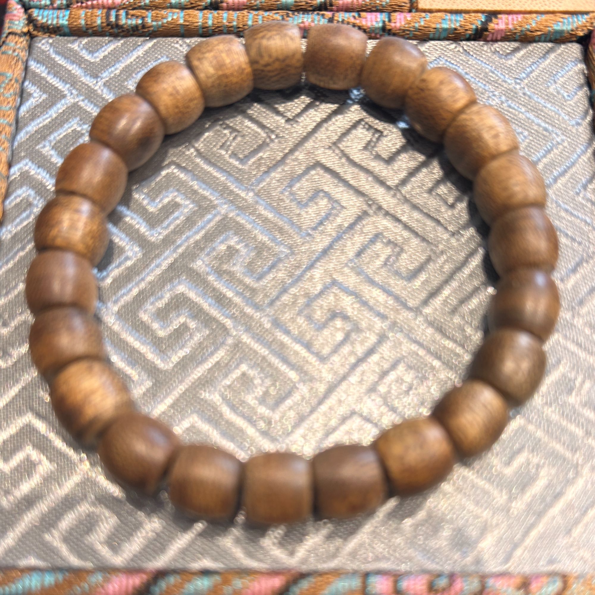 【大鹏珍藏】Rmm0112莺歌绿奇楠沉香手串0.8圆珠单圈