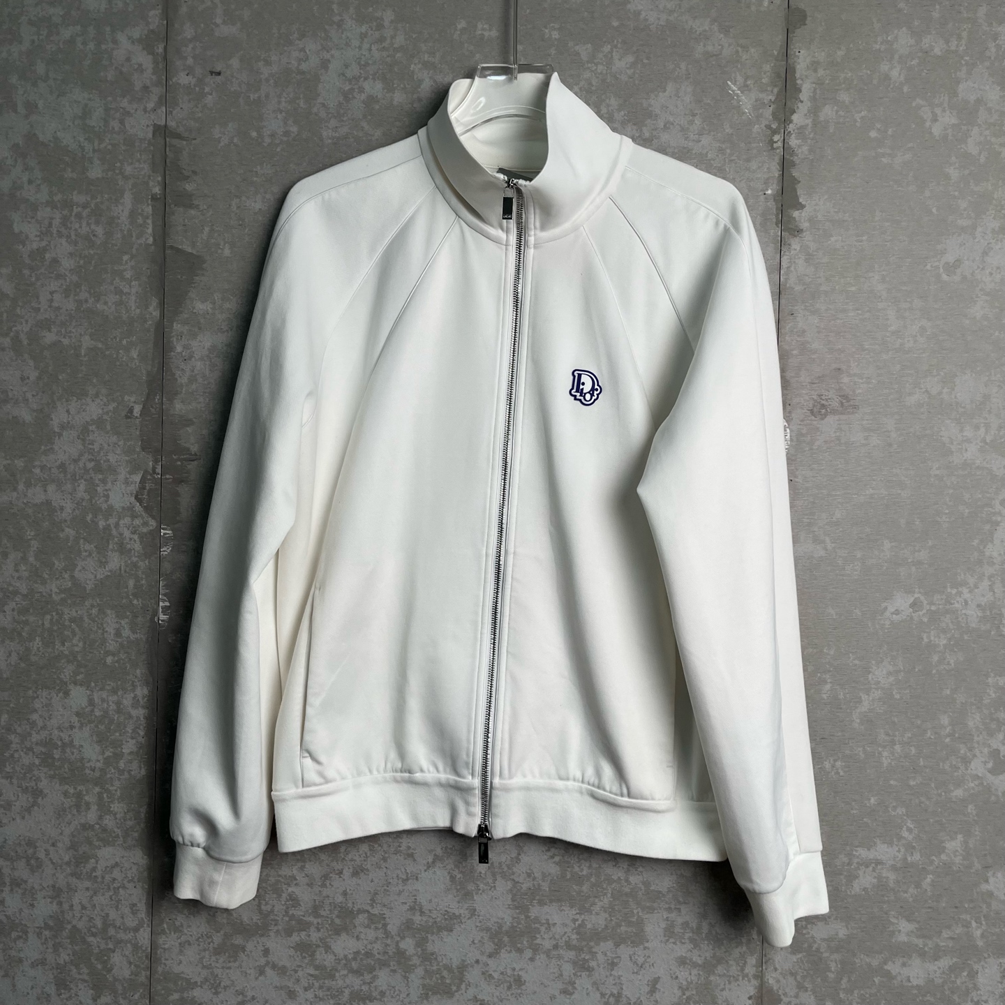 未使用 WE11 DONE L*1/dior丝绒拼接刺绣Logo拉链夹克/13501