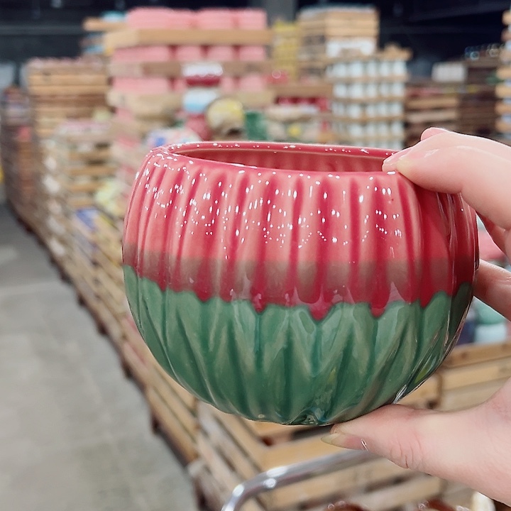 有孔.凑满10元发货多肉陶瓷花盆！