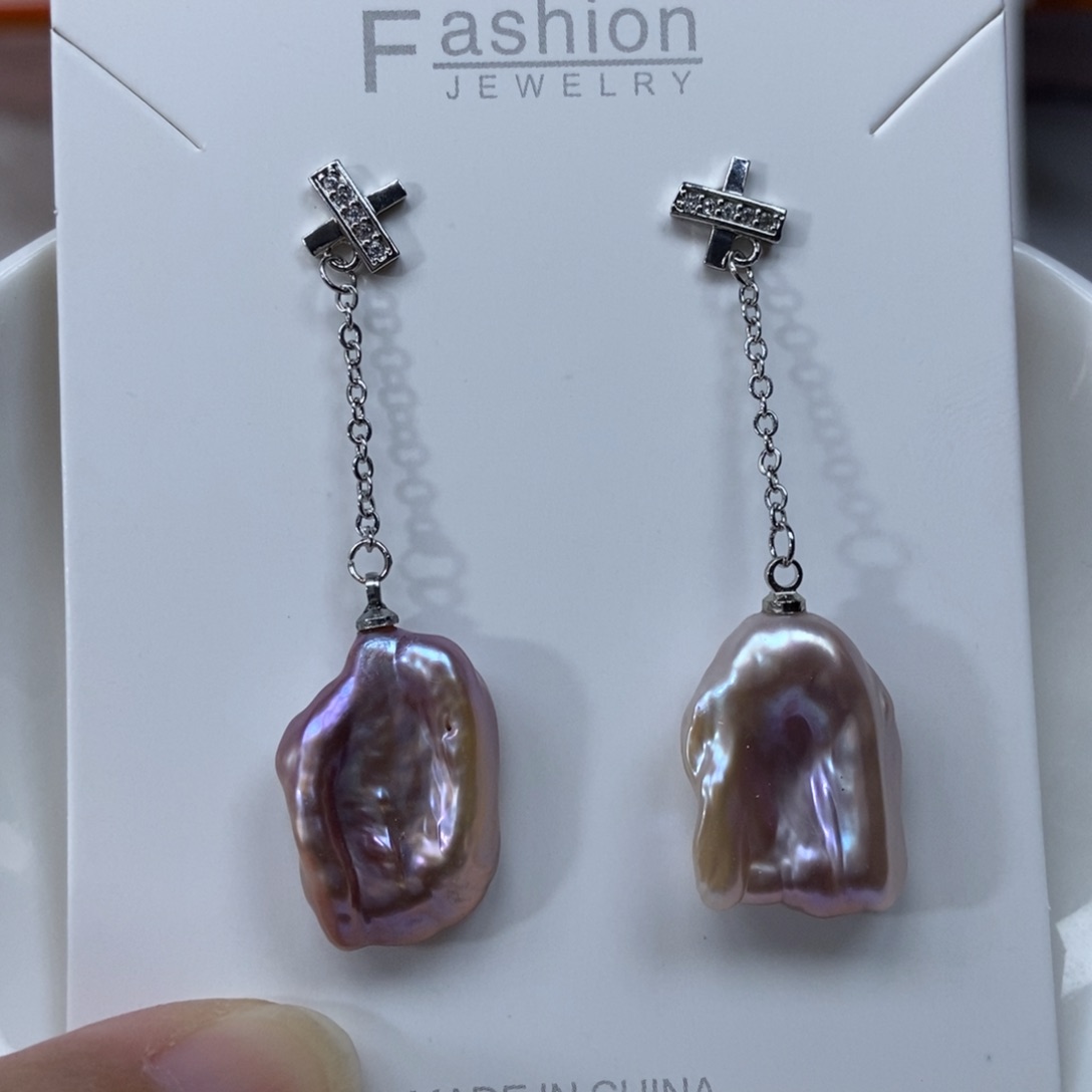 淡水珍珠耳环合金福利360