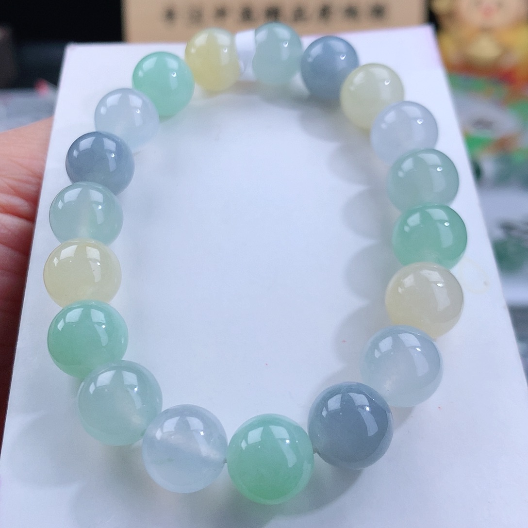 翡翠手链未镶嵌卡10mm