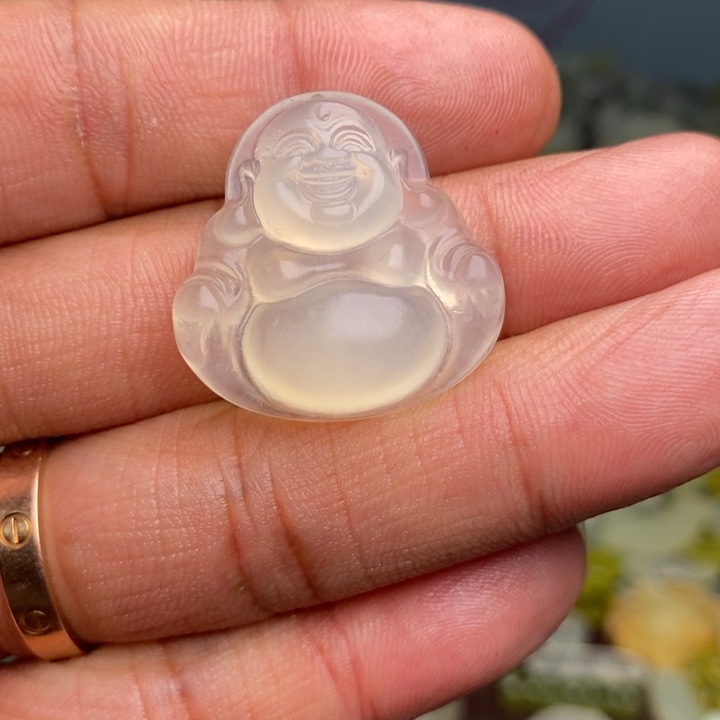 蛇纹石玉颈饰合金107