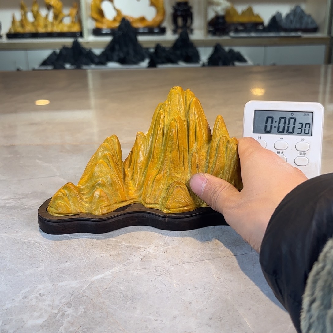 大***熊陶灵璧石手工雕刻奇石摆件