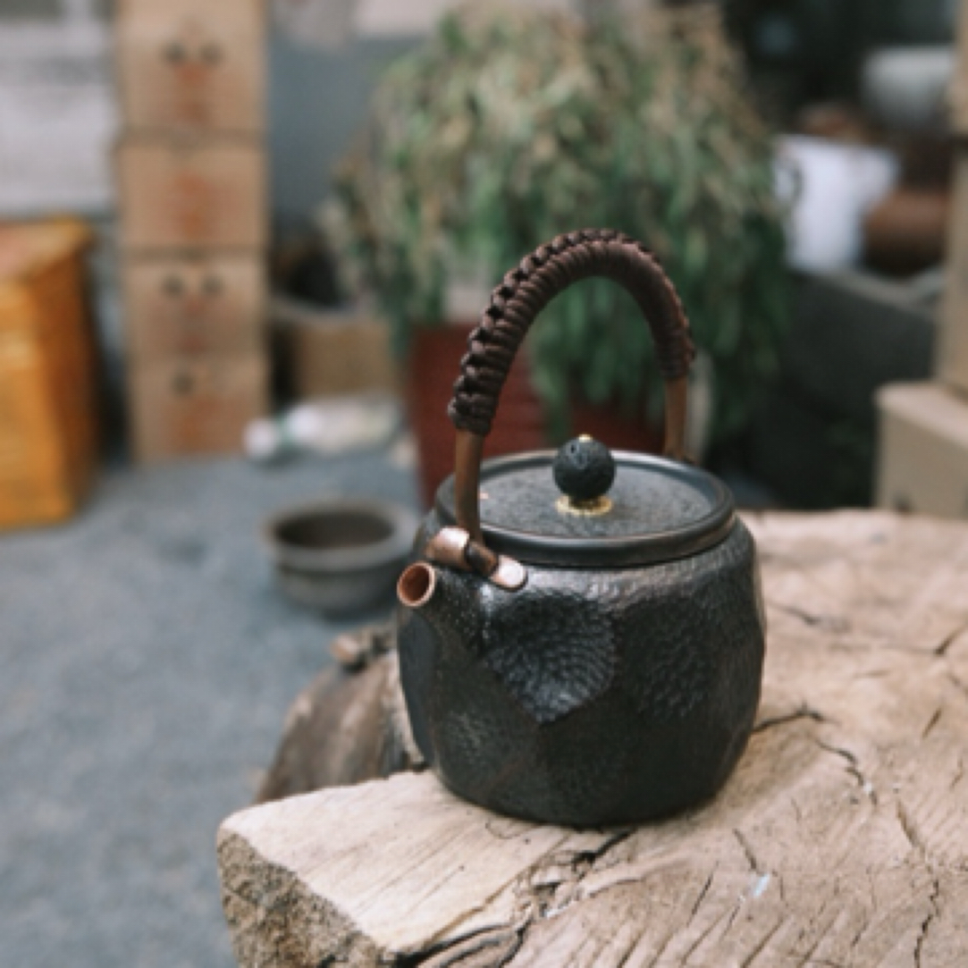 紫铜一张打铜壶手工锻打