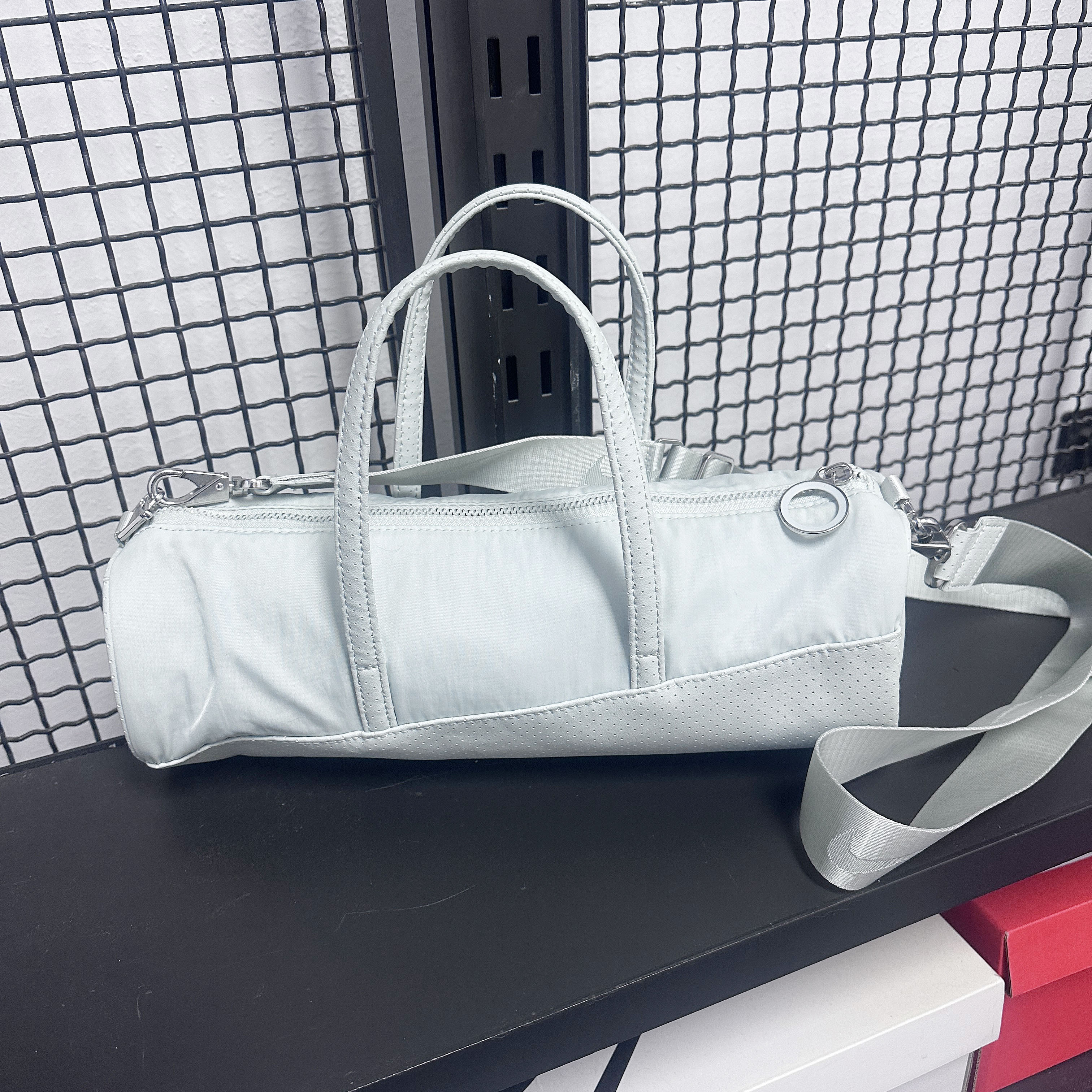 耐克/NIKE AJ 便携提手 可调节 织物 手提单肩包 男女同款青灰色