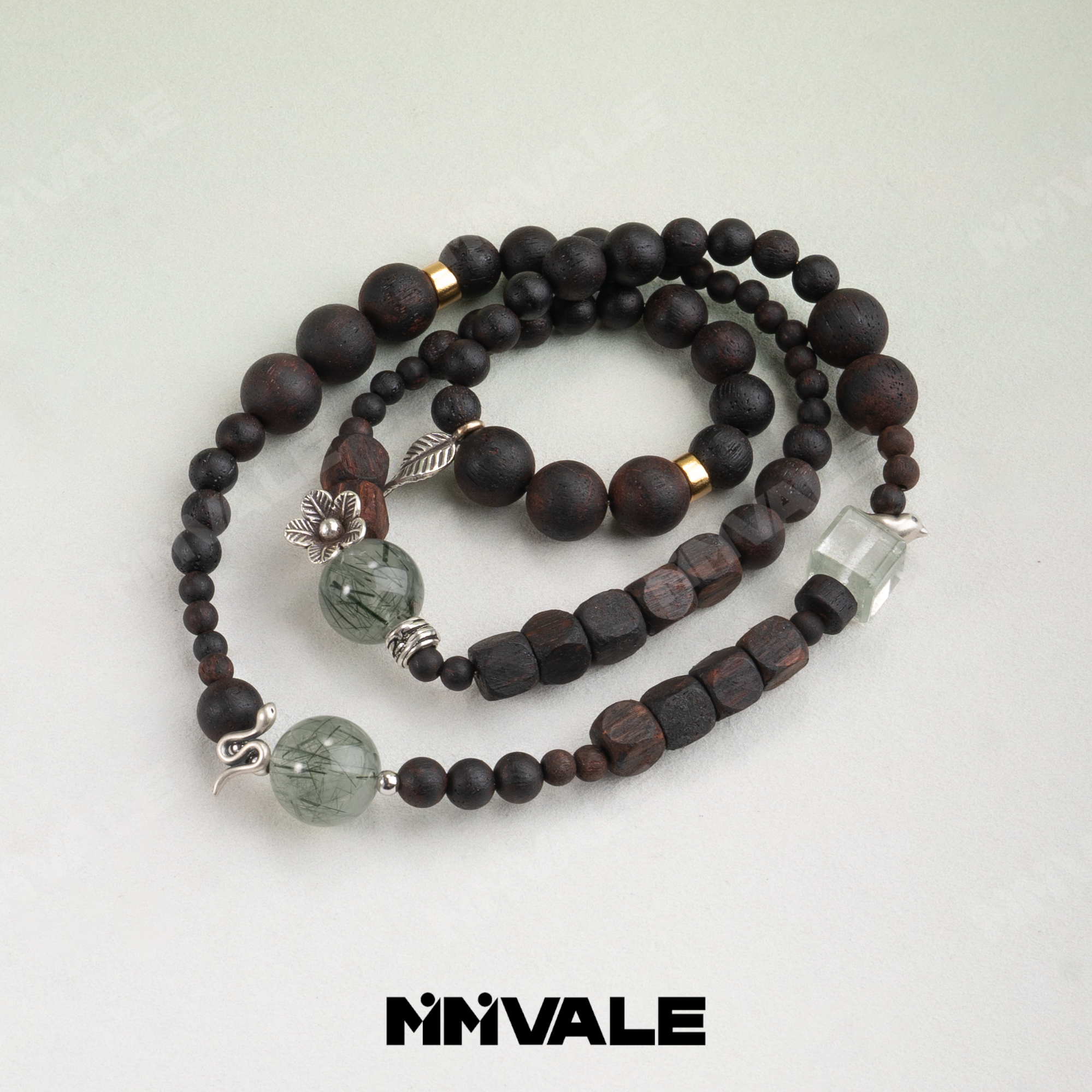 秘密山谷【森林秘语】原创绿发晶绿幽灵方糖降真香三圈手串MMSG8206