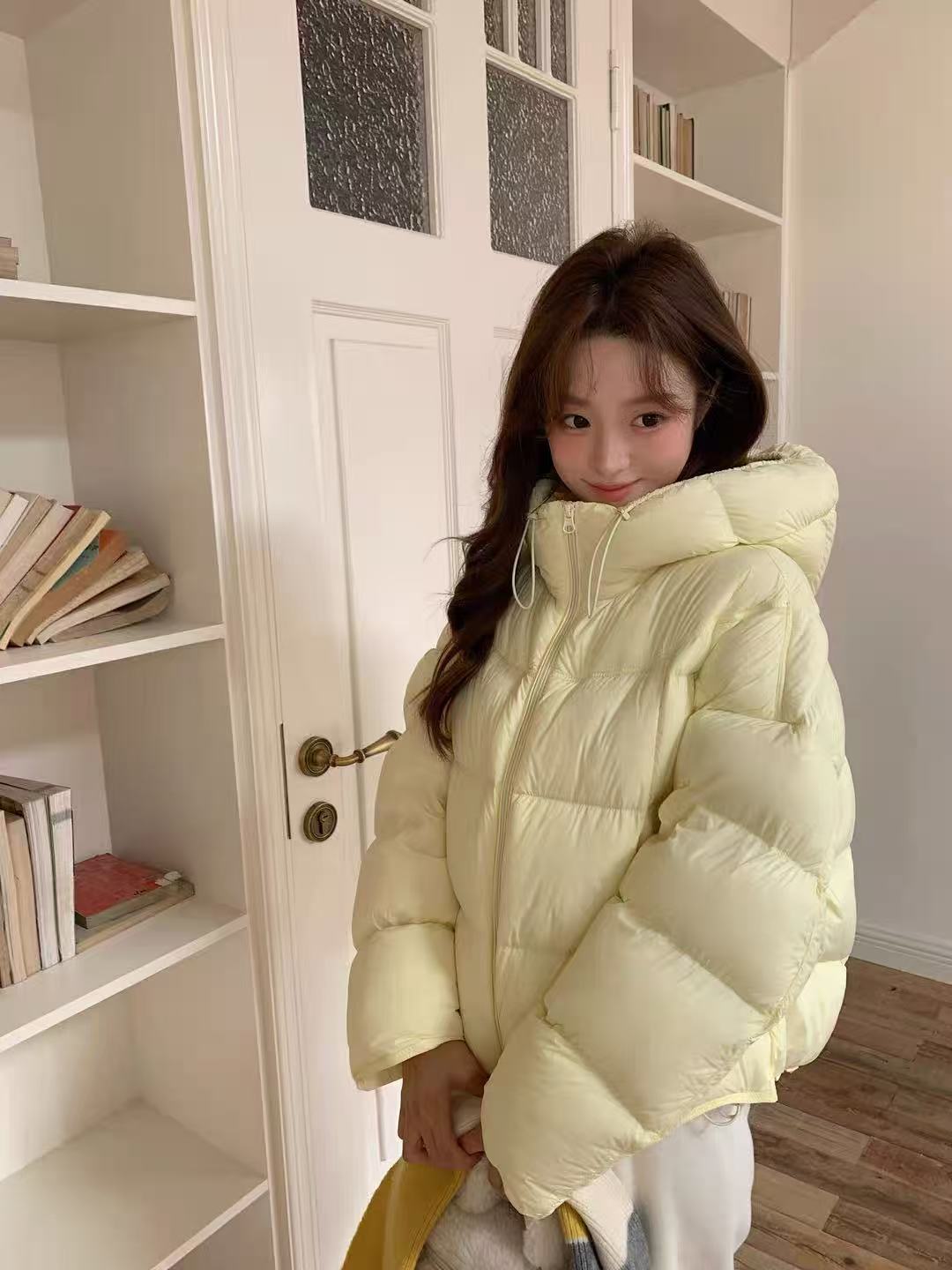 9508“奶黄包”  冬季 90白鸭绒  时尚韩版羽绒服