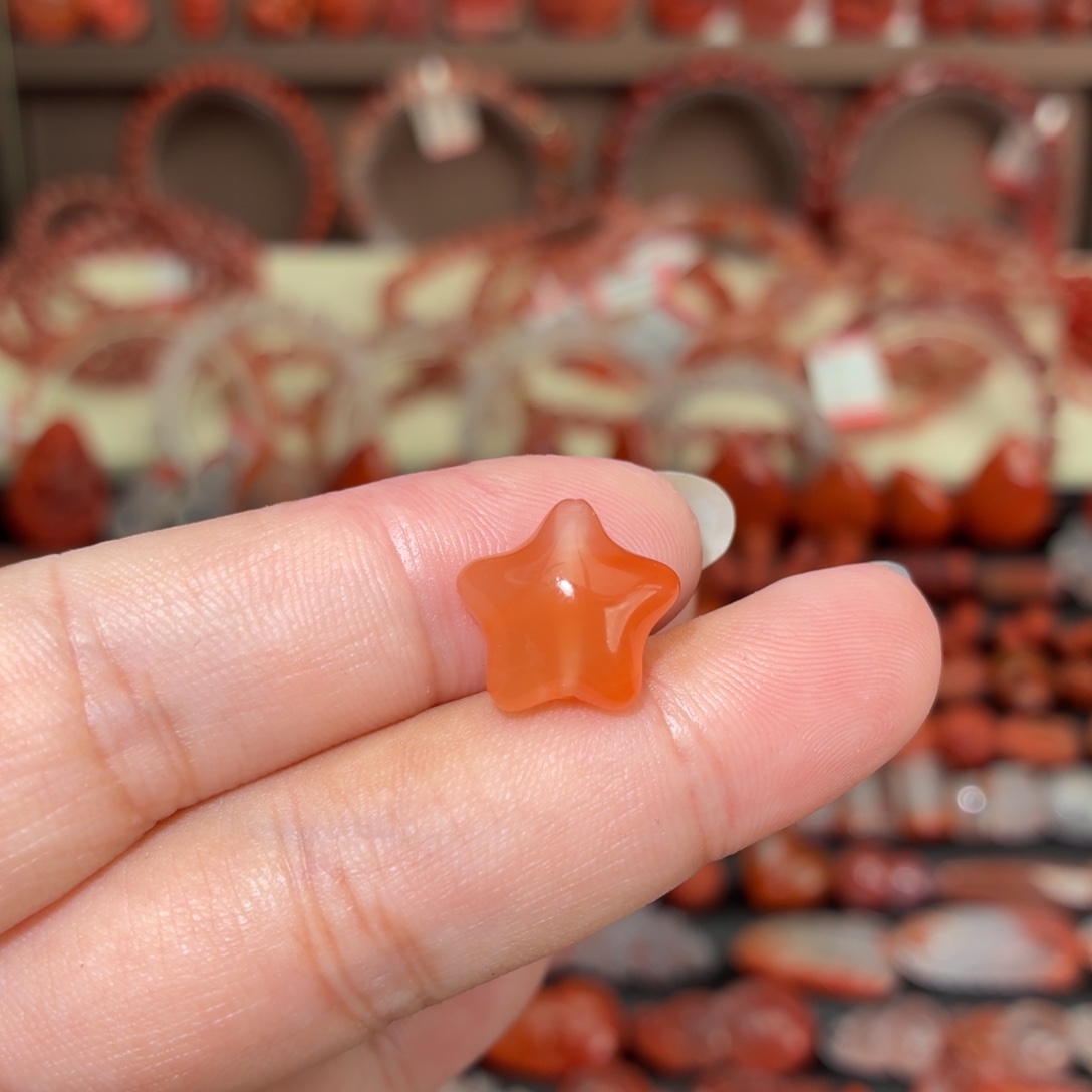 南红玛瑙未镶嵌颈饰通孔星星