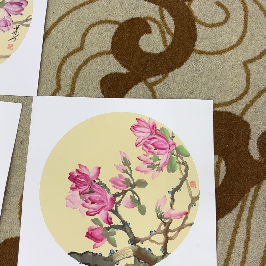 国画吴兰芬斗方李欣主播