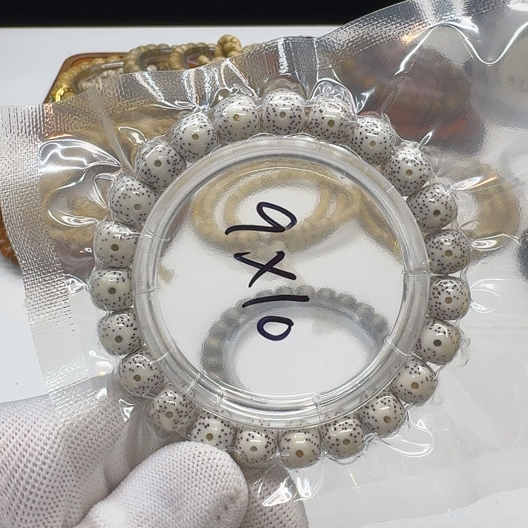 吊坠星月菩提214梵天白圆小细星10桶单圈