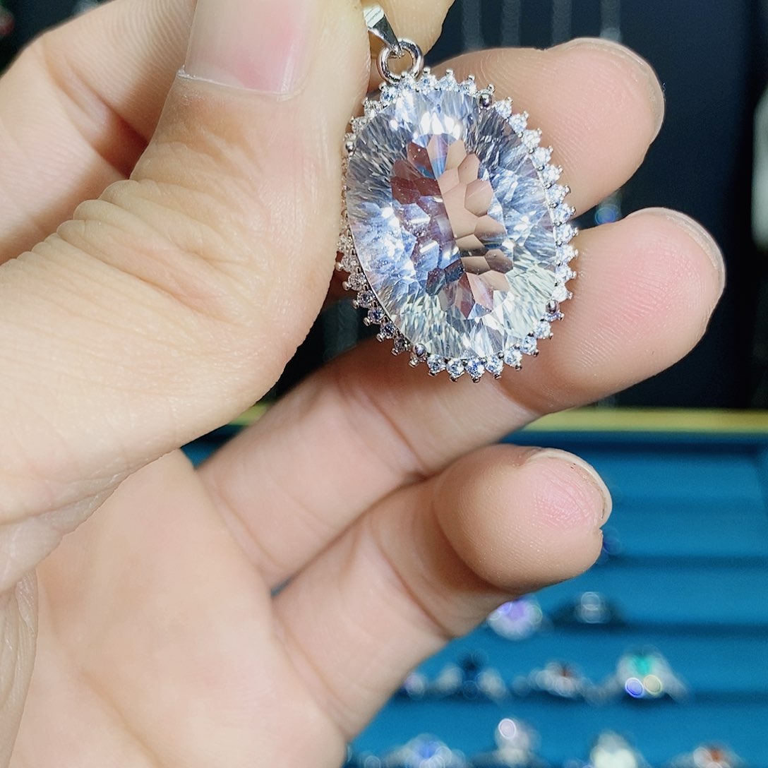 紫晶珠宝半成品银S925镶嵌