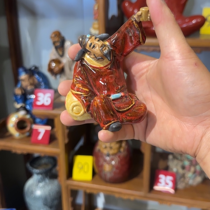 石湾公仔盆景衬托