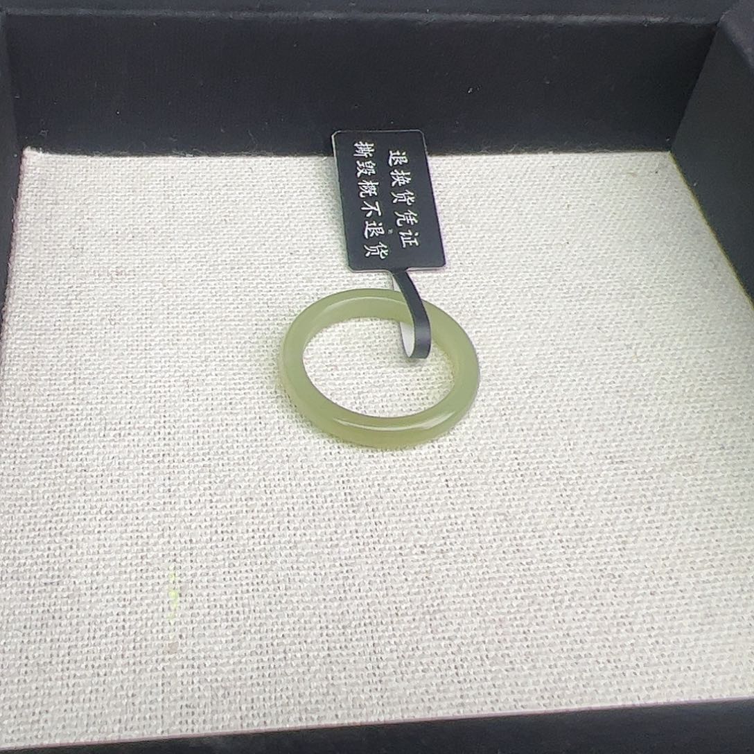 和田玉戒指未镶嵌一****愁16号晴水美人条