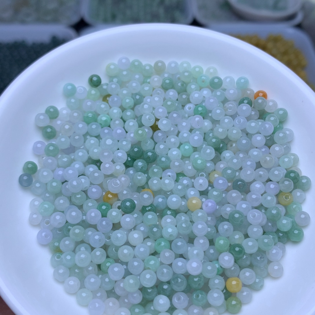 散珠翡翠卡3.8冰绿白100个