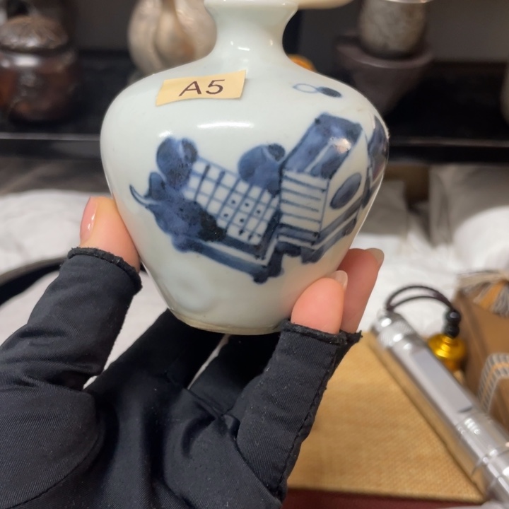 瓷片中古工艺品摆件