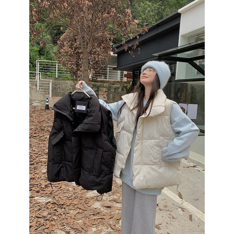 2025胖mm秋冬新款韩版宽松百搭保暖马夹背心坎肩外穿