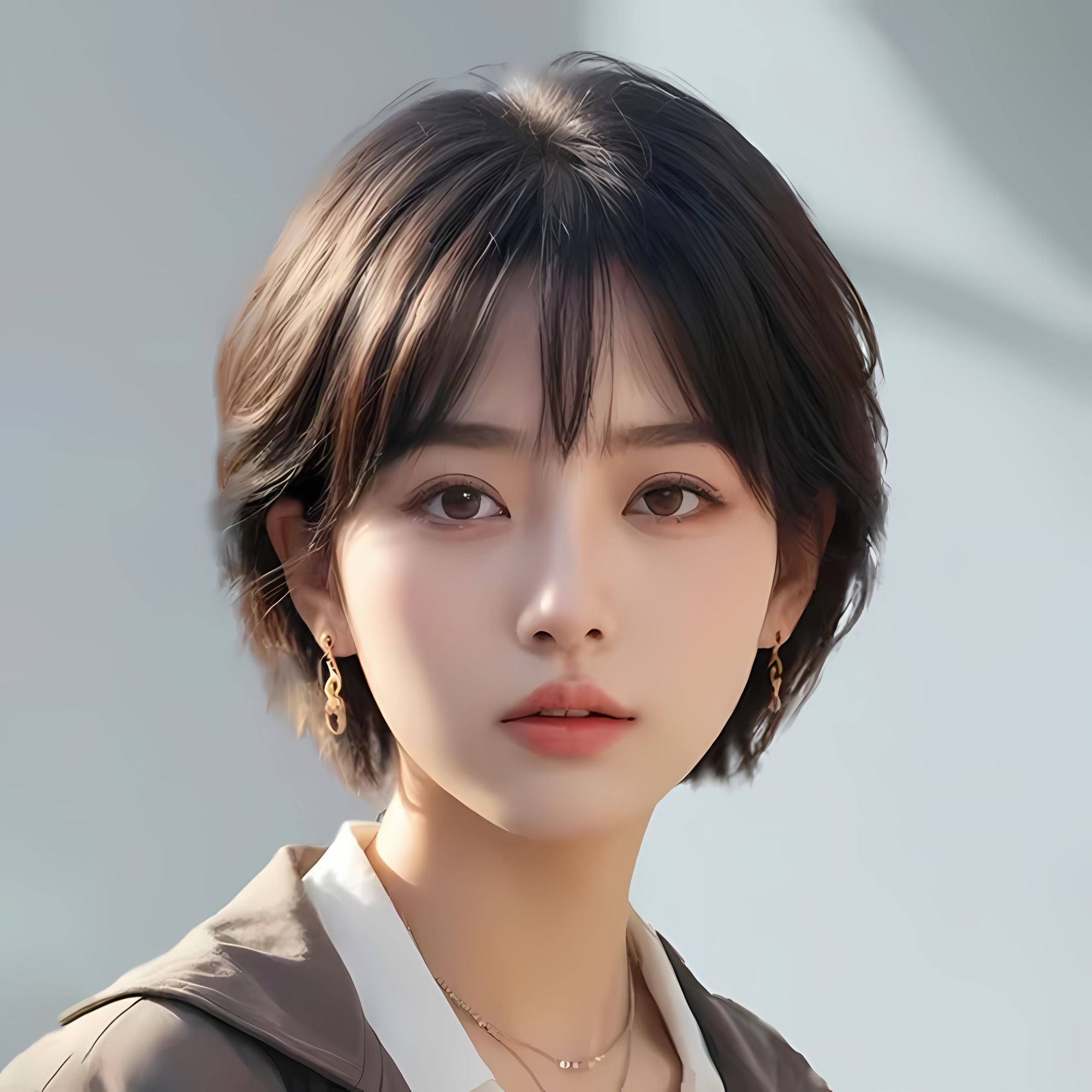 假发女短发全头套自然真发全真人发波波头蓬松气质光头整顶假发套