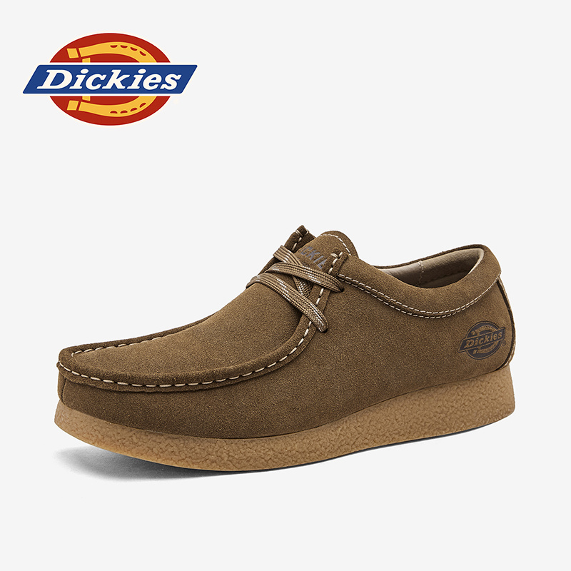 Dickies男士皮鞋冬季老钱风男鞋英伦复古百搭软底休闲皮鞋男