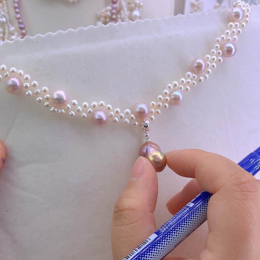 听***人耳环淡水珍珠未镶嵌