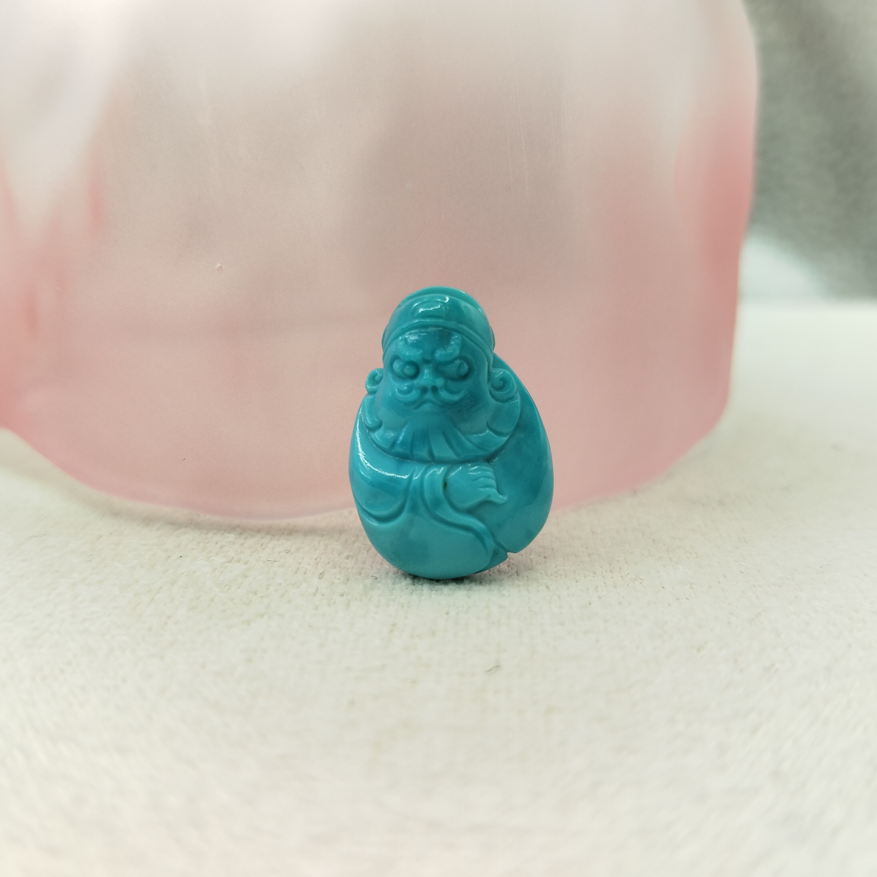 绿松石精雕钟馗，十堰矿区发货