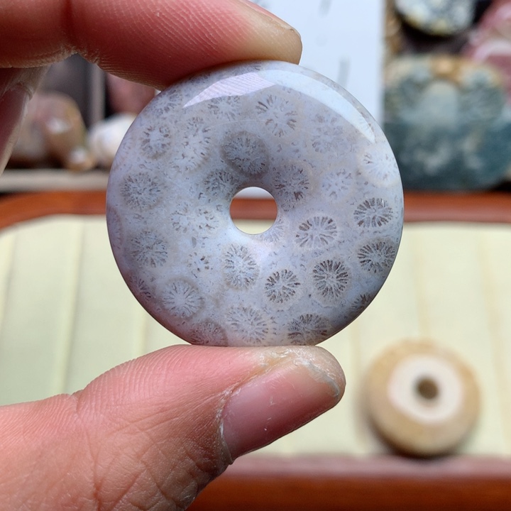 硅化珊瑚（珊瑚玉）颈饰未镶嵌