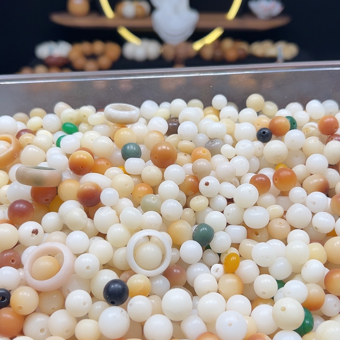 手串菩提根/象牙果瑕疵炭烤跑环混1000颗有坏