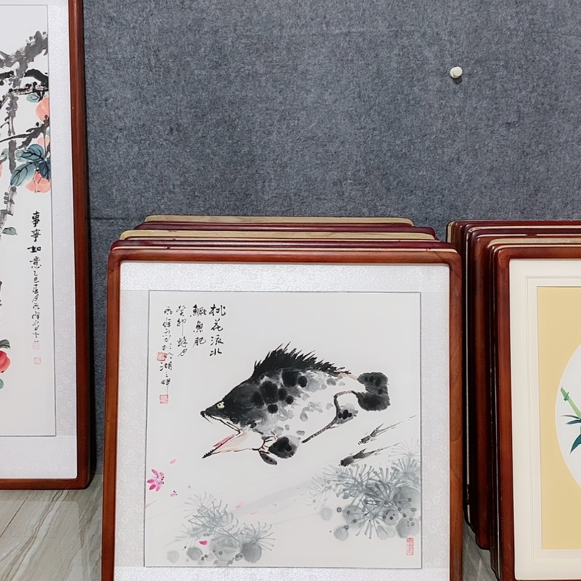 【闪购商品】国画书画作品带框65×65厘米