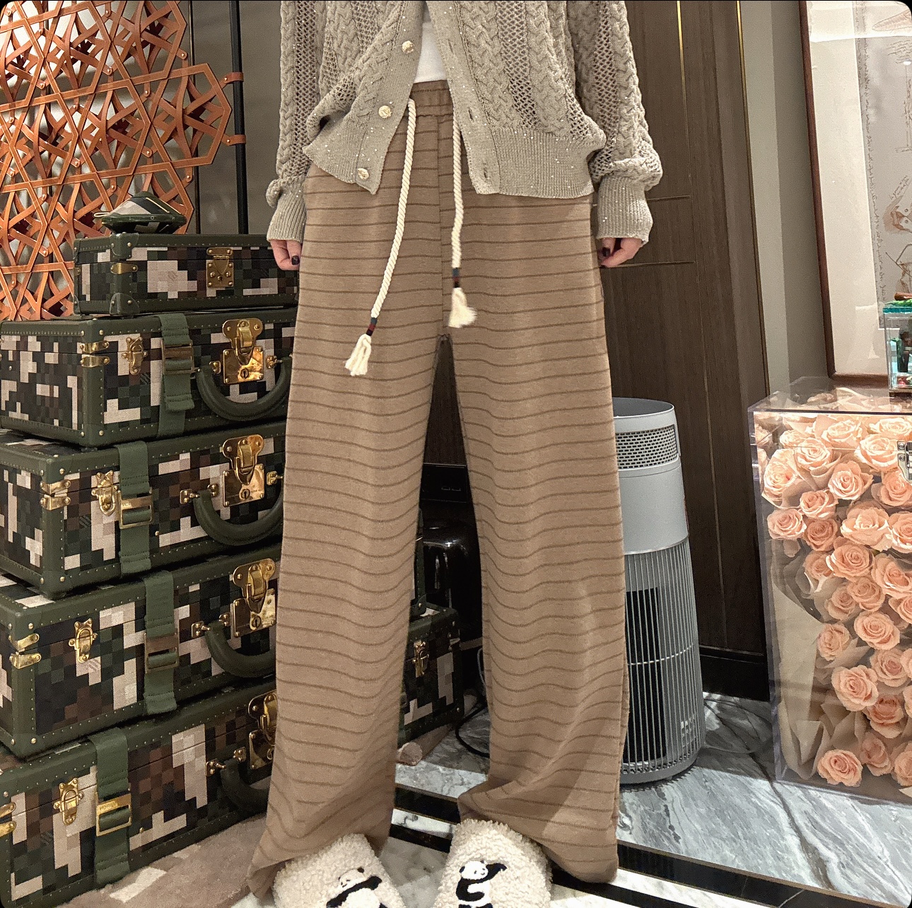 BETTER JOELAY-【巴黎记事】百搭宽松休闲裤经典垂感长裤KKH2171