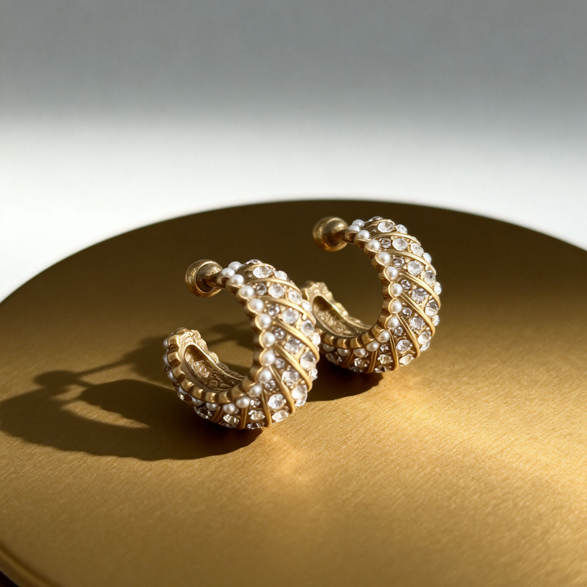 铜合金耳饰 【C圈】爆闪小众925耳钉时尚简约新中式百搭环形集恩