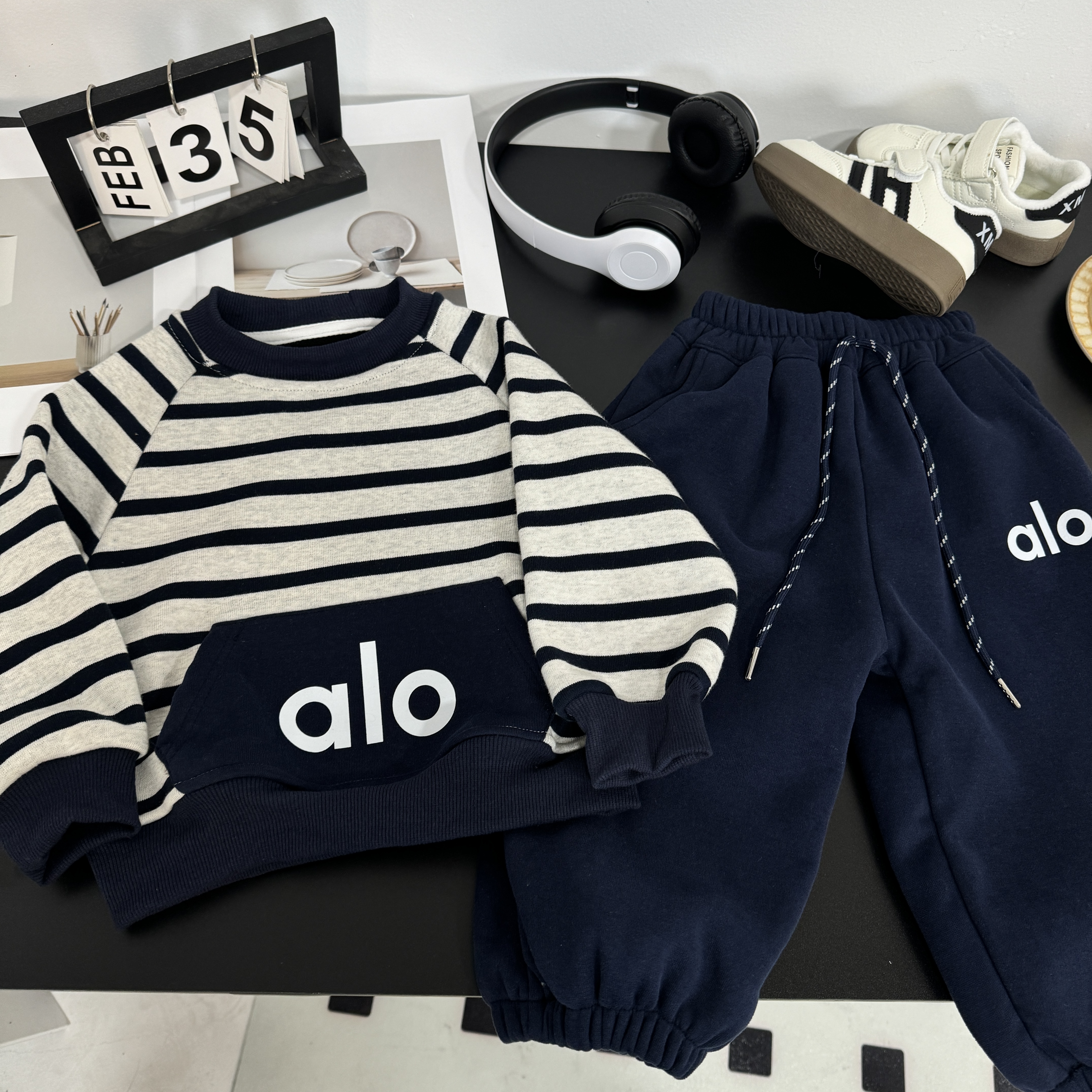 2025新款秋装卫衣套装休闲百搭时尚男童卫衣套装两件套