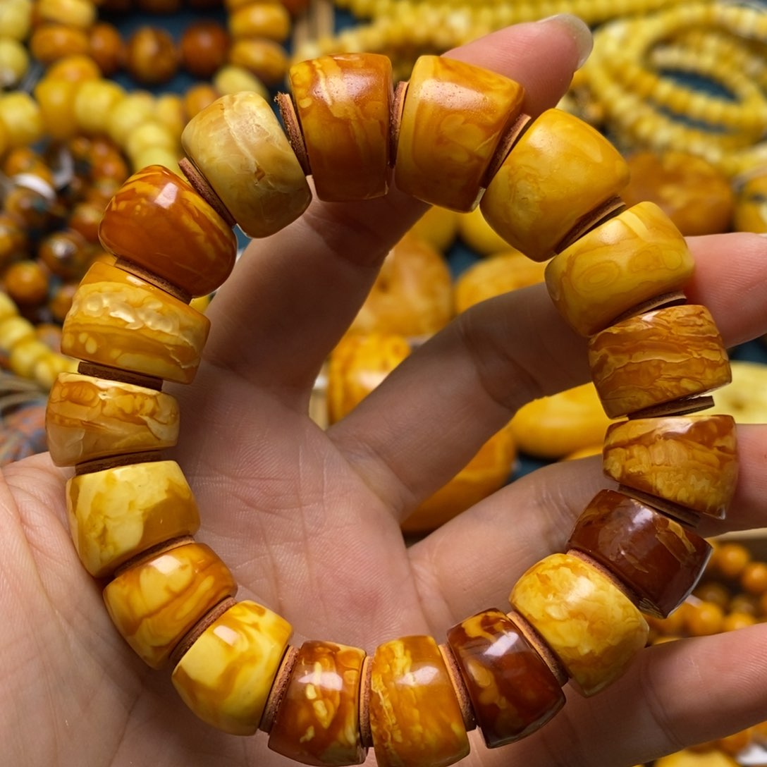 琥珀手链未镶嵌可*