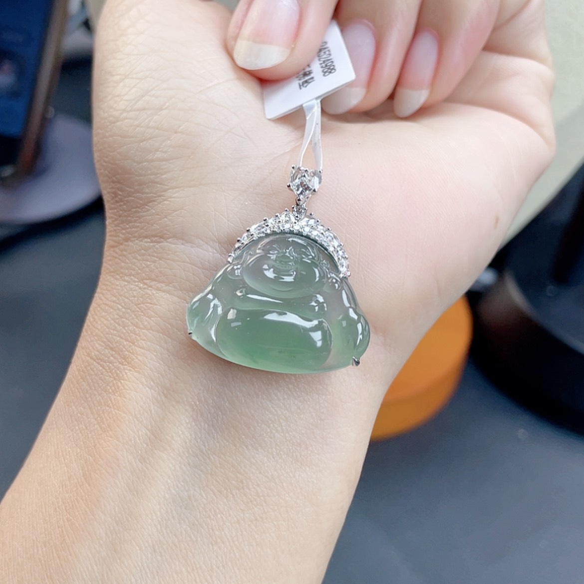 【闪购商品】翡翠颈饰18K金镶嵌76号 晴水绿