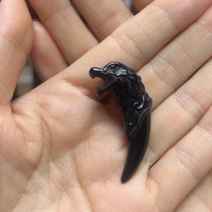 流***记和田玉（墨玉）未镶嵌项圈龙呀