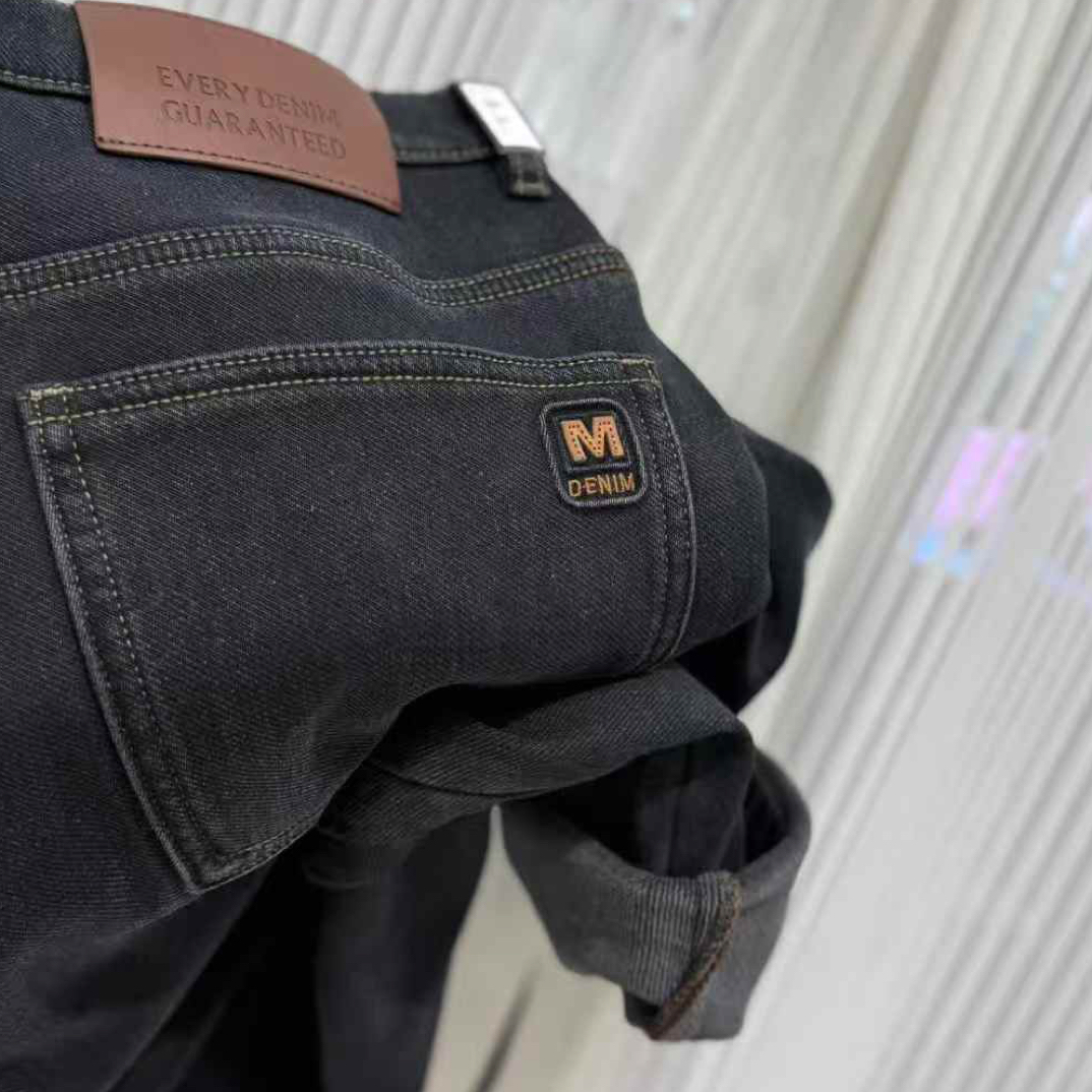 莱赛尔加绒牛仔裤  25年新款男士猞猁绒