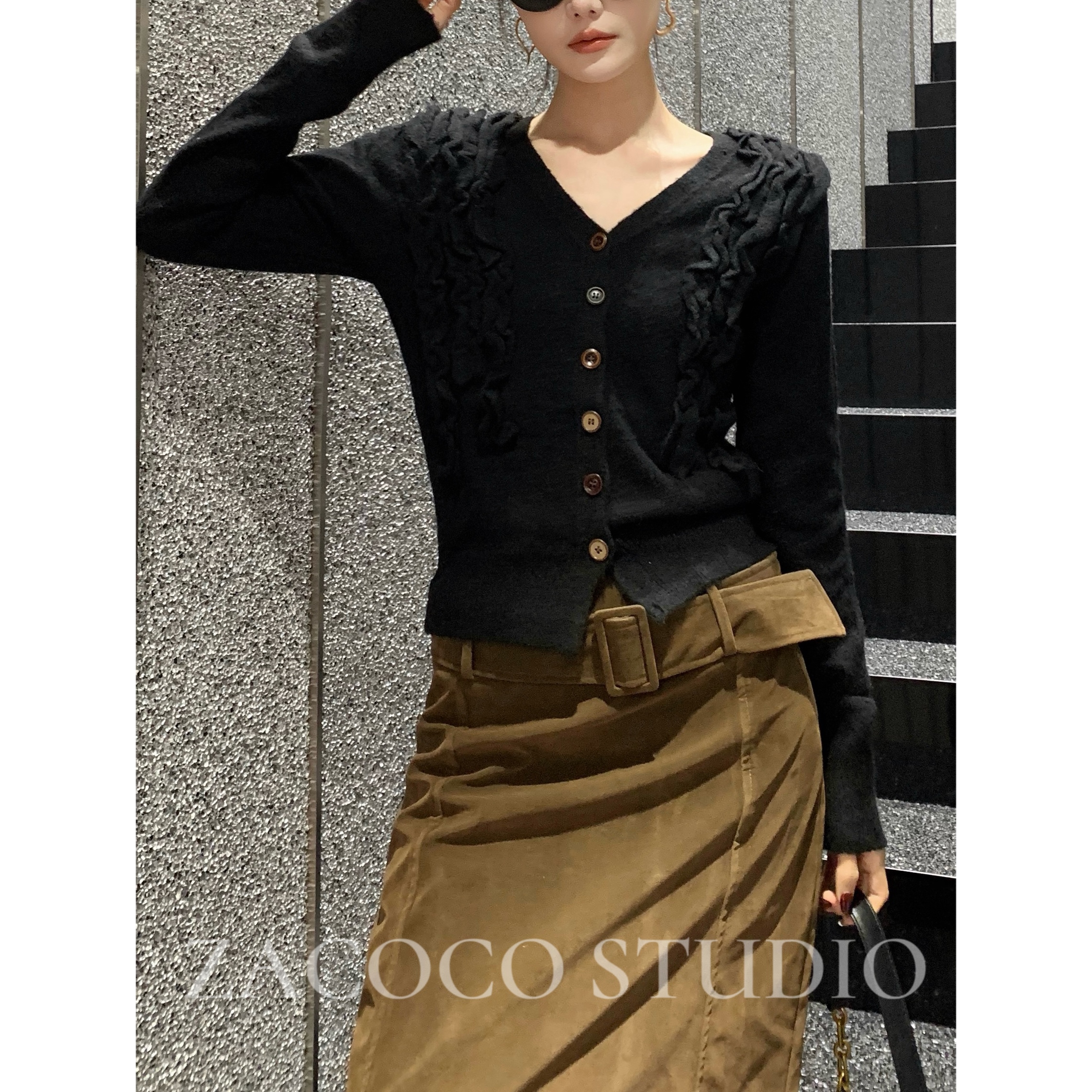 【ZACOCO】秋季新款时尚百搭拍照必备流行毛衣秋冬3634